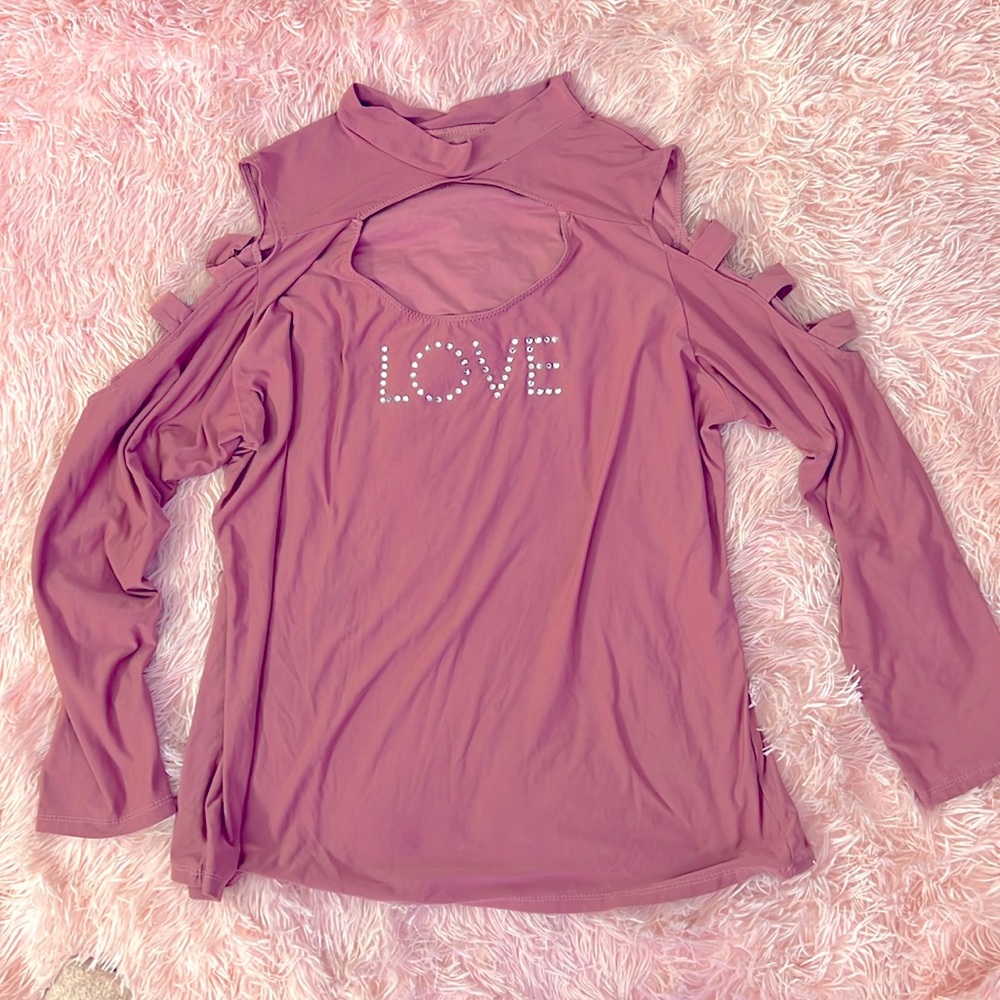 Love rhinestone shirt